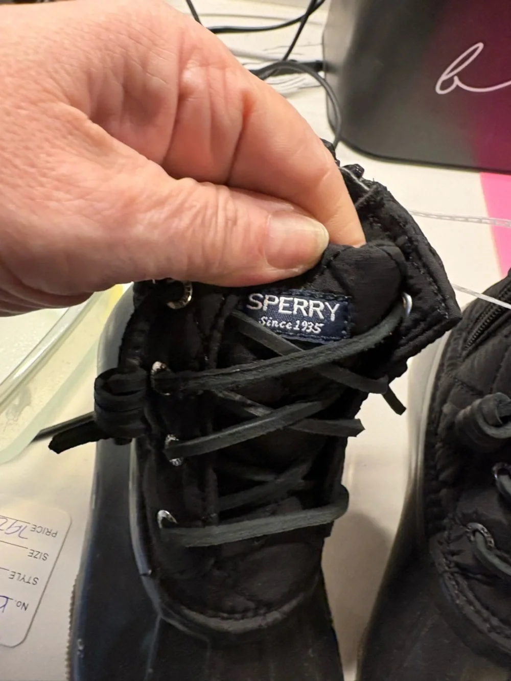 Sperry Dark Navy Toddler Boat Shoe with Laces